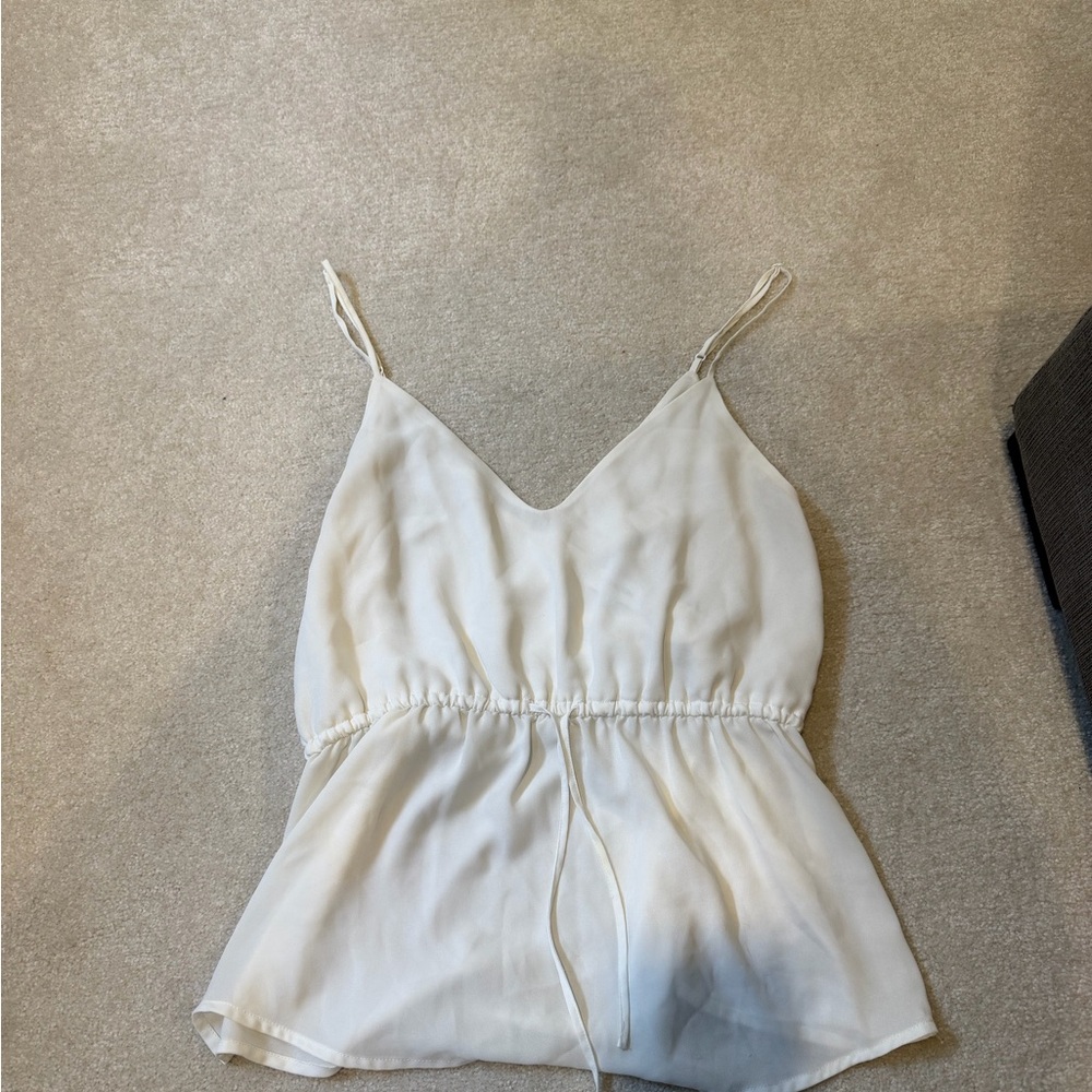 Babaton White V-Neck Camisole